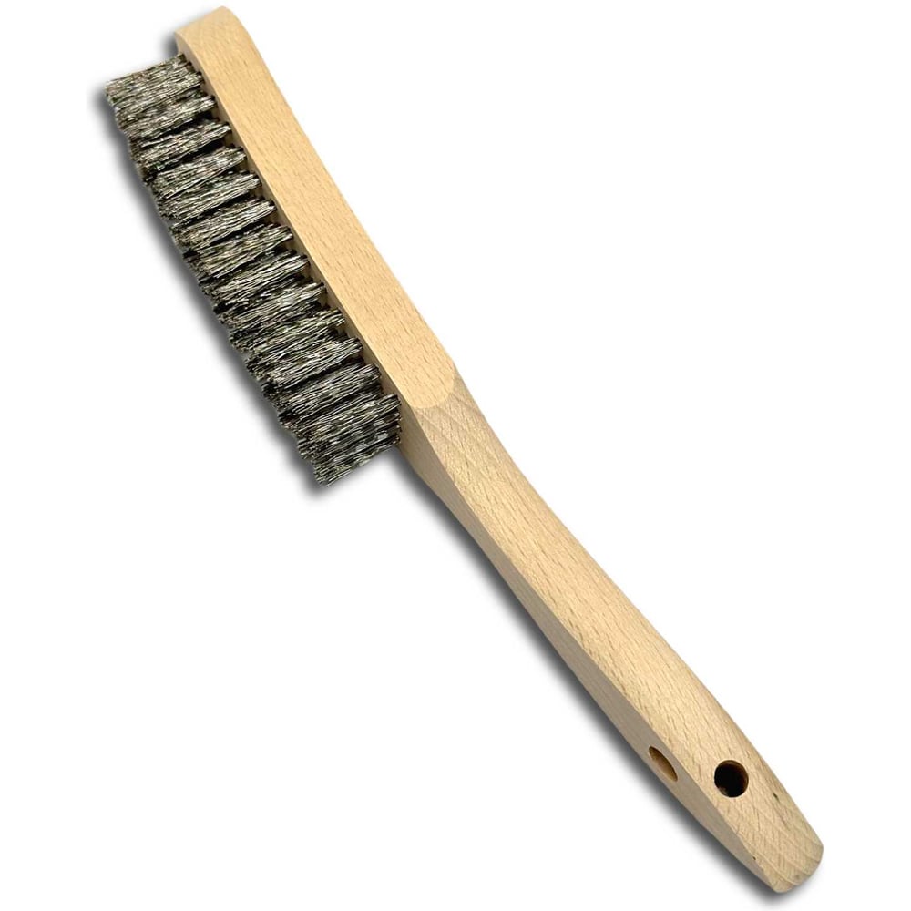 Изображение товара Щетка ручная 4-х рядная Lessmann гофр. нерж. 0,35мм 104641