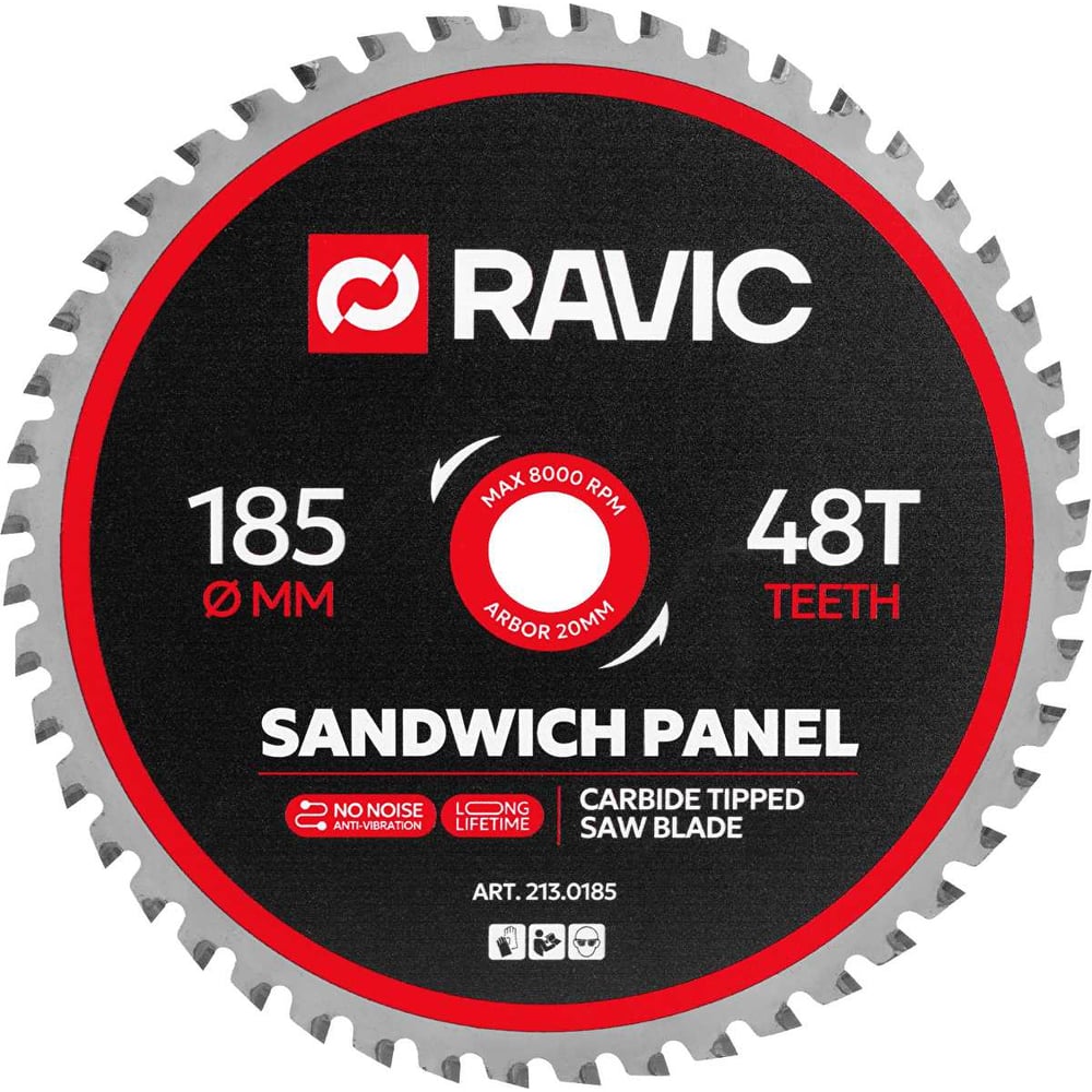 Изображение товара Диск Ravic 213.0185 для стали 185 мм 48Z 20 мм