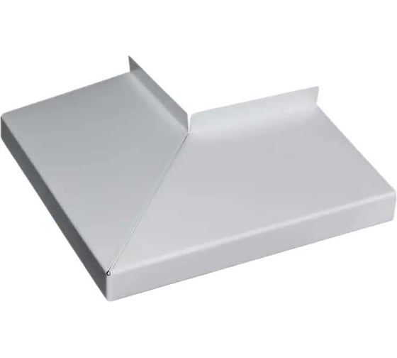 Изображение товара Угол для отлива наружный ПРОФМЕТСТИЛЬ белый 9003, полка 150 мм Арт. 1255