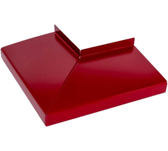 Изображение товара Угол для отлива наружный ПРОФМЕТСТИЛЬ красный 3011, полка 200 мм Арт 1241