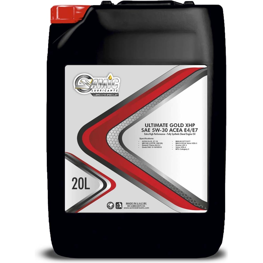 Изображение товара Масло SAMIC Ultimate Gold XHP 5W-30 ACEA E4/E7, 20 л