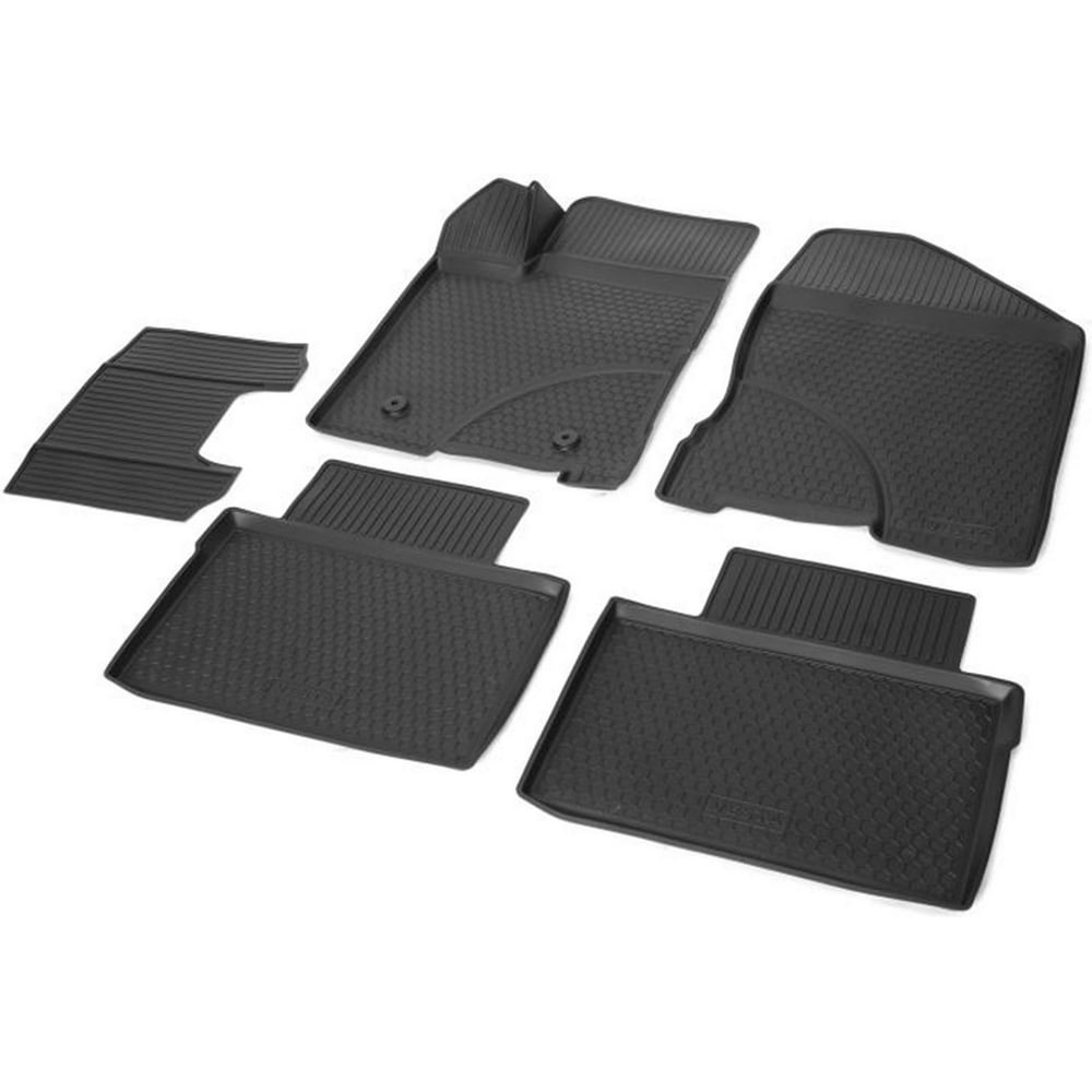 Изображение товара Коврики Rival RIVAL для Lada Vesta, бортики, полиуретан, черные, RIV16006001