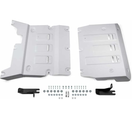 Изображение товара Защита переднего электродвигателя + комплект крепежа Rival алюминий 3мм, Hongqi E-HS 9, (2022-), electro, полный. 333.8017.1