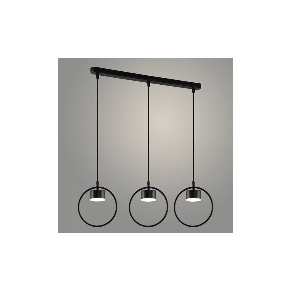 Изображение товара Подвесной светильник XI1034/3 BK черный с 3 светодиодными лампами GX53