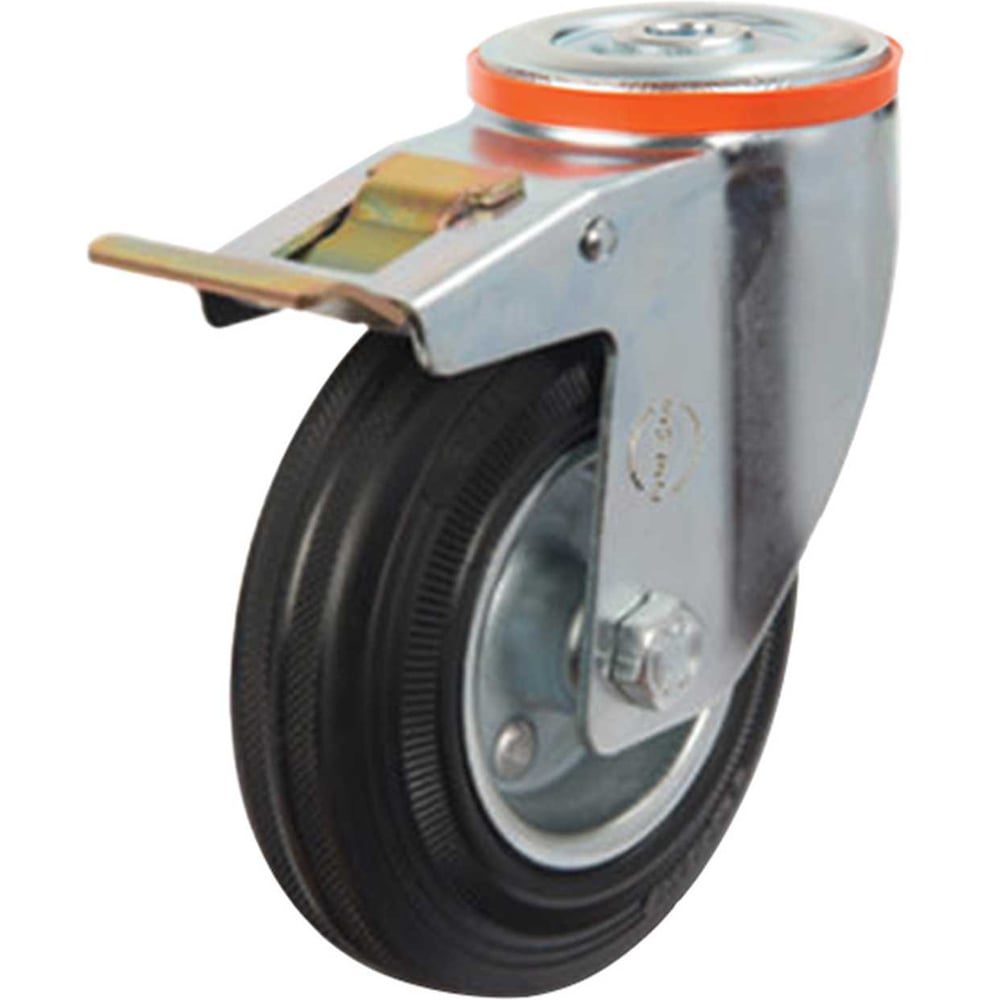 Изображение товара Колесо EMES EM04SPR125X375TF с тормозом и креплением под болт