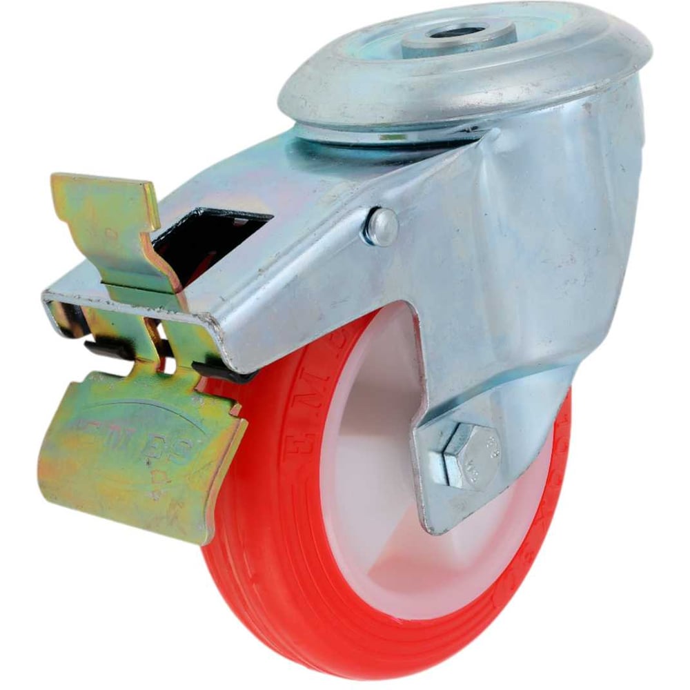 Изображение товара Колесо с кронштейном, креплением под болт и тормозом EMES EM04ZKP80X30FSS