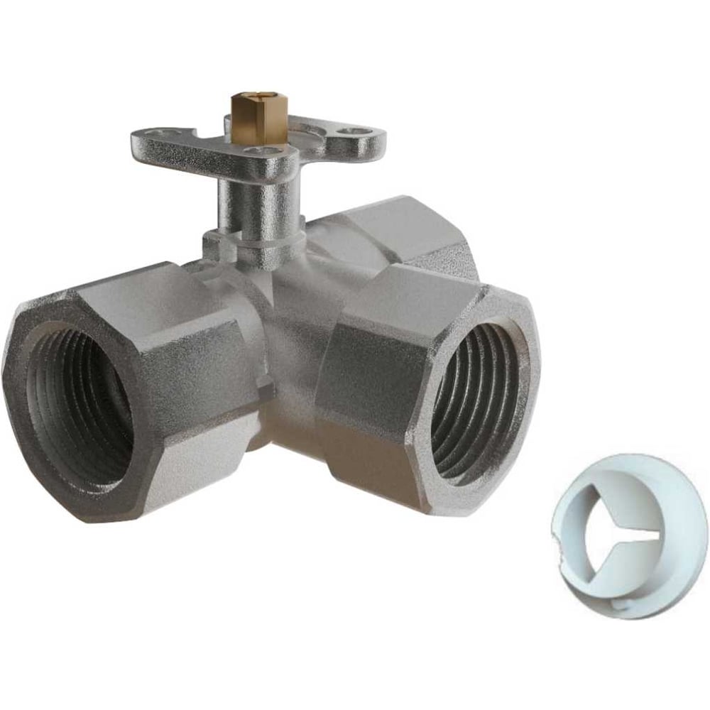 Изображение товара Кран шаровый трехходовой DN15 1/2" резьба, PN20, CW617N