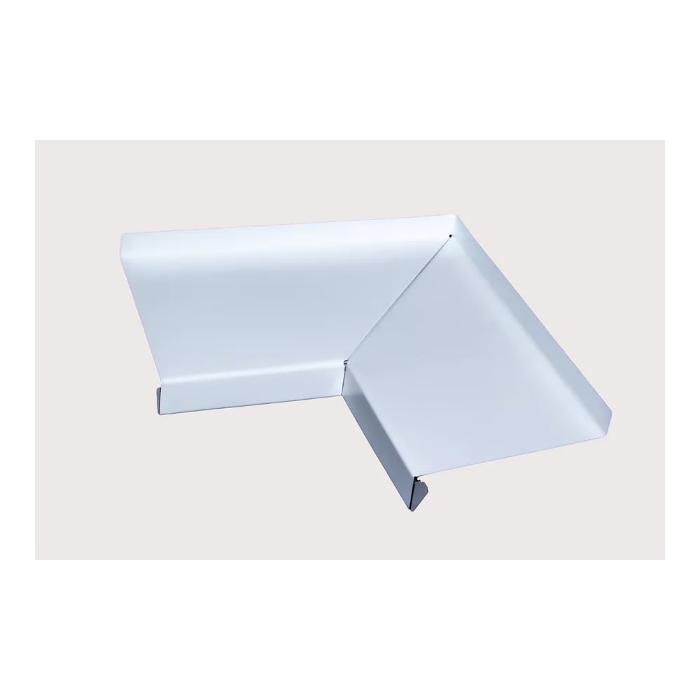 Изображение товара Угол для отлива внутренний ПРОФМЕТСТИЛЬ белый  9003, полка 200 мм. 1302