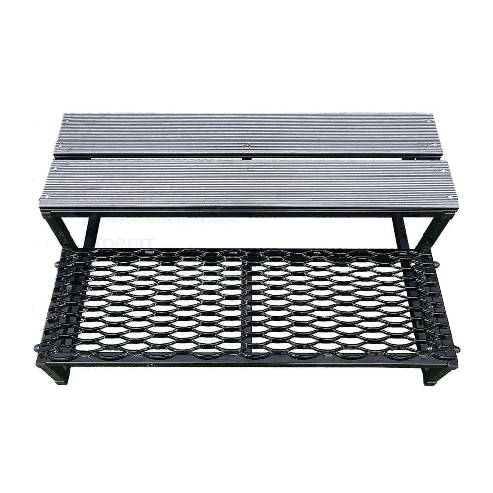 Изображение товара Лестница-крыльцо ТехноАгрегат, 2 ступени металлическая ДКП+ПВЛ ЛК-2ст-ДКП+ПВЛ-покрас С3