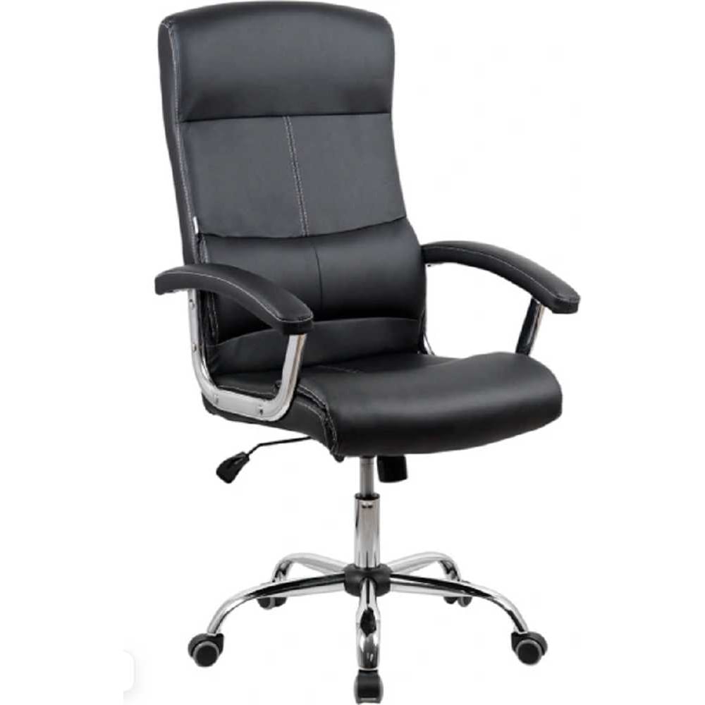 Изображение товара Офисное поворотное кресло KSG Kingstyle SHL-2 Sane PU Chrome (экокожа, черный) -0001176 KSG-0001176