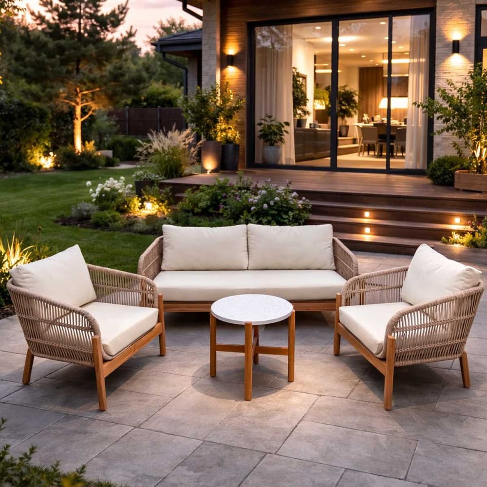 Изображение товара Набор садовой мебели ELEONORA, лаунж-зона с 2-х местным диваном из акации Royal Family 111-21-21