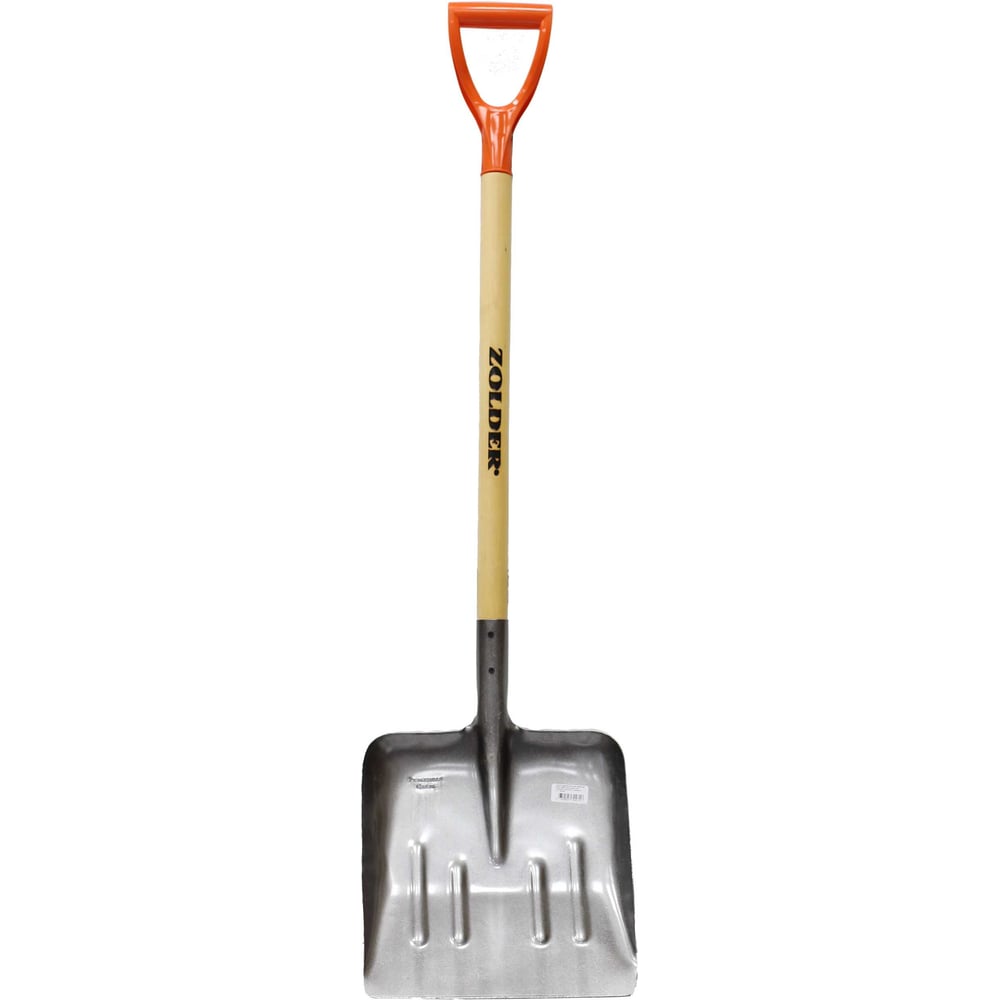 Изображение товара Совковая уборочная лопата большая, рельсовая сталь с ребрами жесткости, с черенком и V-ручкой ZOLDER 348870 ЭК000148870