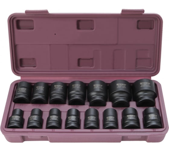 Изображение товара Набор головок торцевых ударных Thorvik S23S1115S 1/2DR, 10-32 мм, 15 предметов 054417
