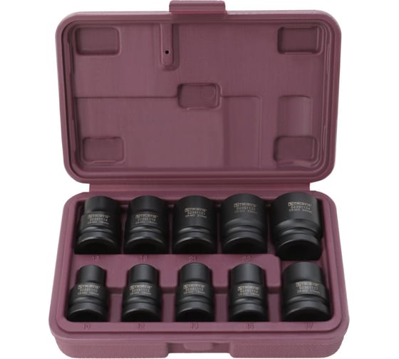 Изображение товара Набор головок торцевых ударных Thorvik S23S1110S 1/2DR, 10-24 мм, 10 предметов 054416