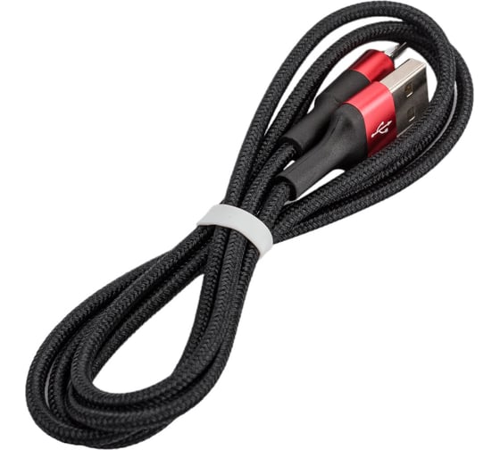 Изображение товара Кабель USB 2.0 Hoco X26, AM/microBM, черно-красный, 1м 6957531080220