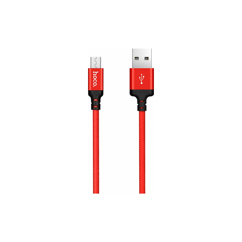 Изображение товара Кабель USB 2.0 Micro USB B вилка 1м Hoco X14 красно-черный