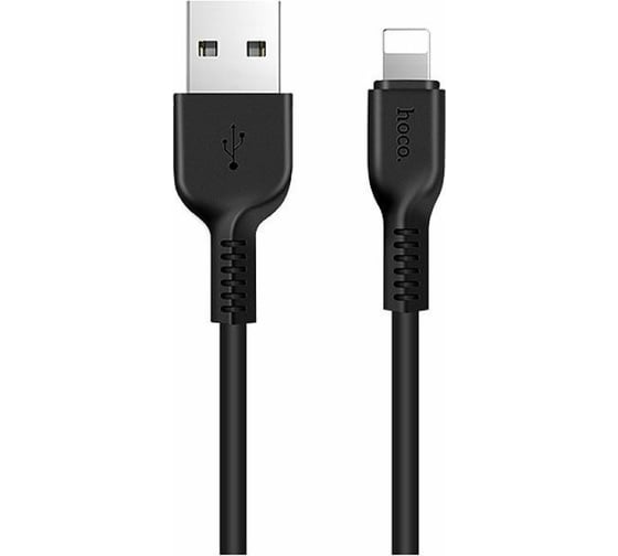 Изображение товара Кабель USB 2.0 Hoco X13, AM/Lightning M, черный, 1м 6957531061144