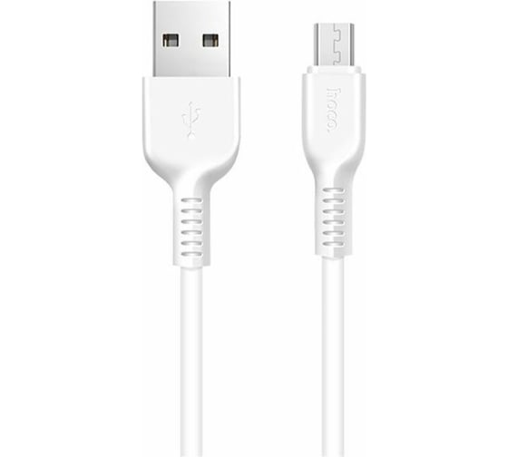 Изображение товара Кабель USB 2.0 Hoco X13, AM/microBM, белый, 1м макс. ток 2,4 А 6957531061175