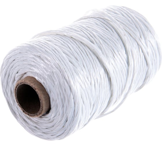 Изображение товара Шпагат полипропиленовый белый (2 мм; 100 м; 1.6 ктекс) Зубр 50100-100
