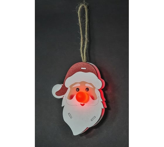 Изображение товара Елочное украшение Navigator NGF-D019-R-1CR2032 дед мороз 80724