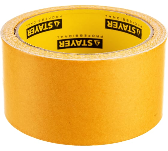 Изображение товара Лента клеящая двухсторонняя "PROFI" (50 мм; 10 м) укрепленная тканью Stayer 1217-10