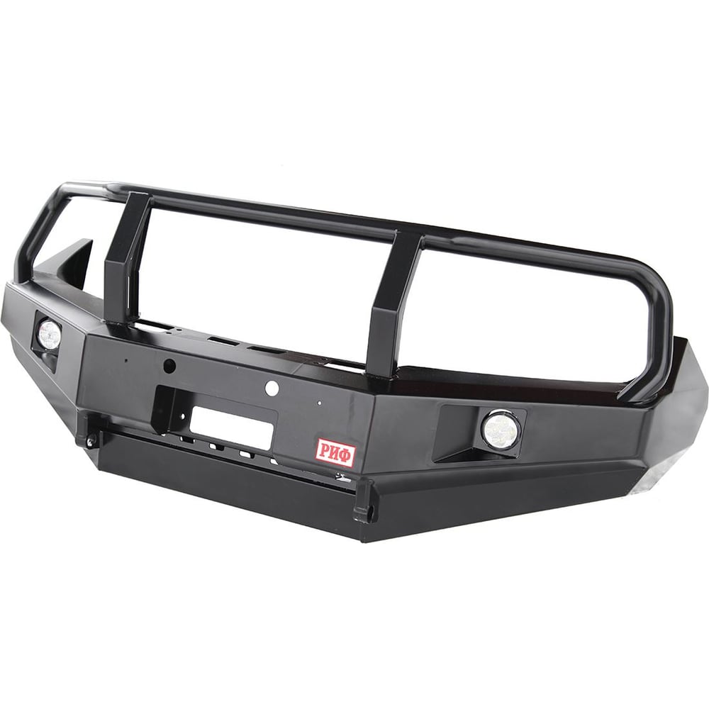Изображение товара Бампер передний РИФ Toyota Land Cruiser 76/78 2007+ c доп. фарами с площадкой под лебедку RIF076-10356