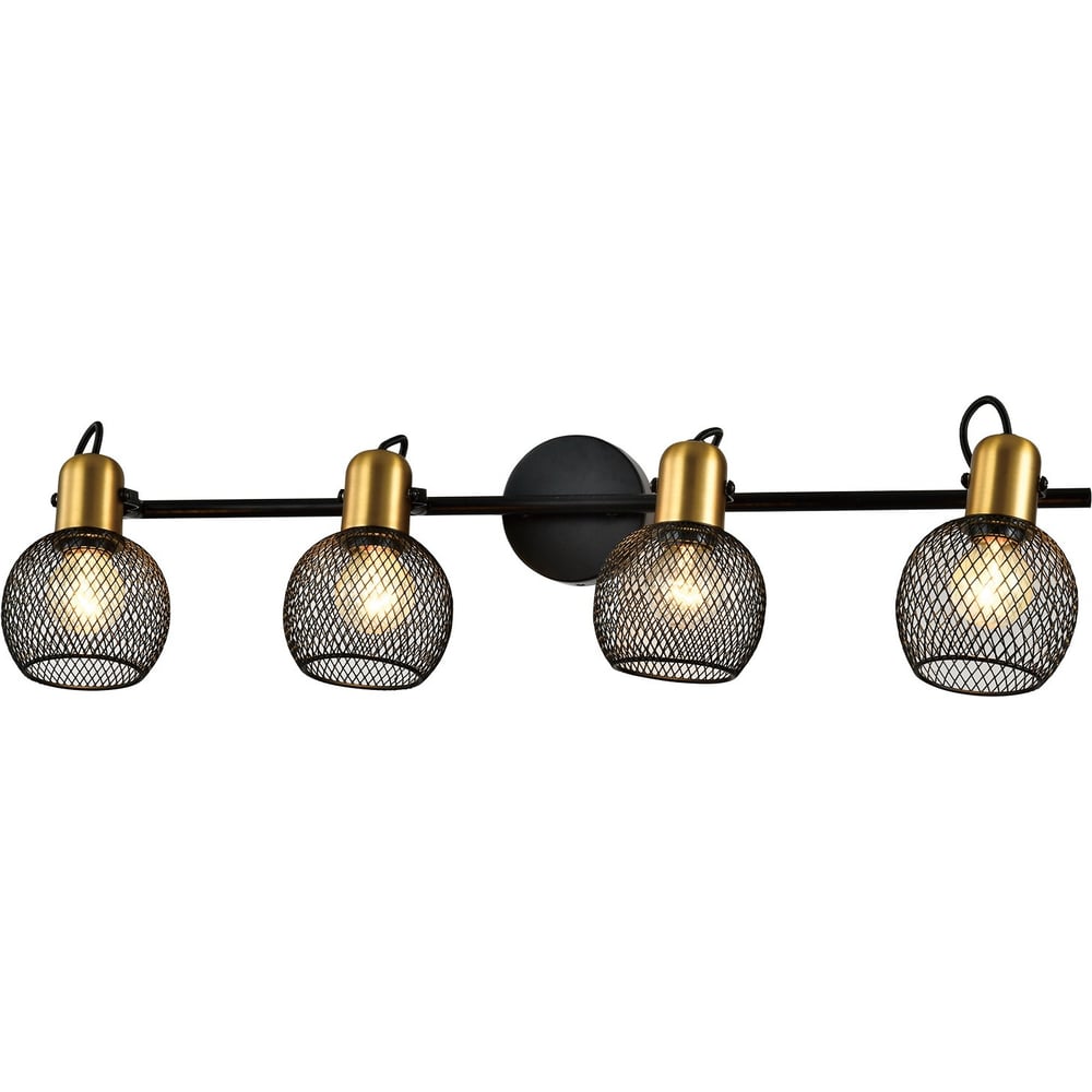 Изображение товара Спот Светильник 22750/4 BK+BRASS Черный с латунью, 4xE14, 160 Вт