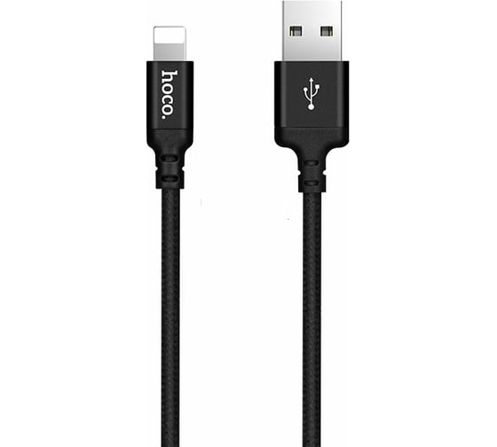 Изображение товара Кабель USB 2.0 Hoco X14, AM/Lightning M, черный, 1м 6957531062820