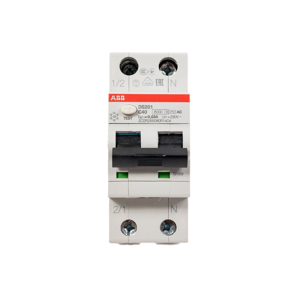 Автоматический выключатель дифференциального тока ABB DS201 2CSR255080R1404