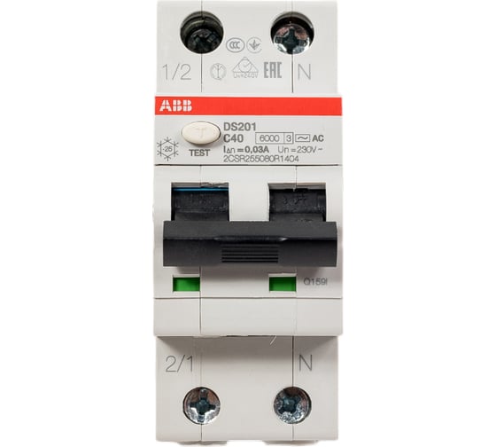 Изображение товара Автоматический выключатель дифференциального тока ABB DS201 C40 AC30 2CSR255080R1404