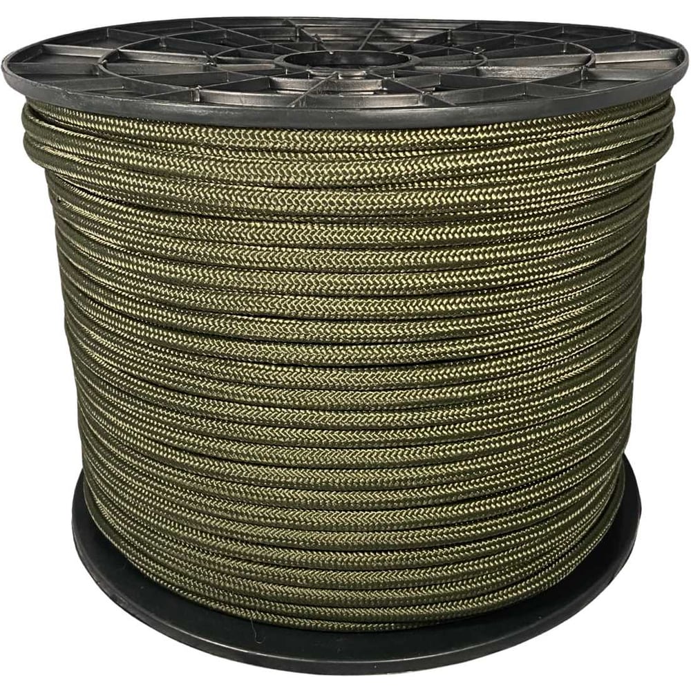 Изображение товара Шнур плетеный полипропиленовый ООО Оптхозторг 10 мм 200 м, хаки 1100Х200