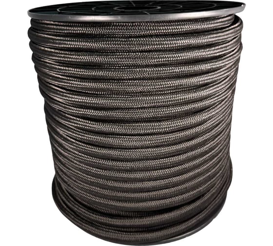Изображение товара Шнур плетеный полипропиленовый ООО Оптхозторг 18 мм 50 м, черный 118150