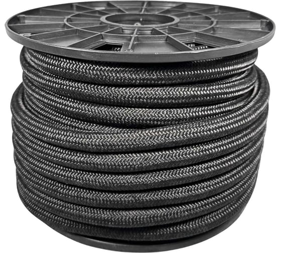 Изображение товара Шнур плетеный полипропиленовый ООО Оптхозторг 18 мм 25 м, черный 118125