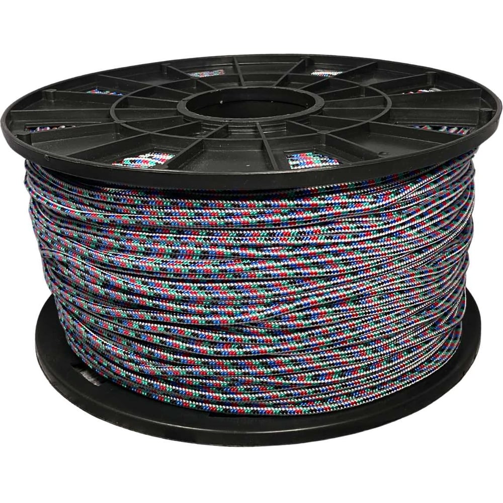 Изображение товара Шнур полипропиленовый Оптхозторг 4 мм 250 м разноцветный