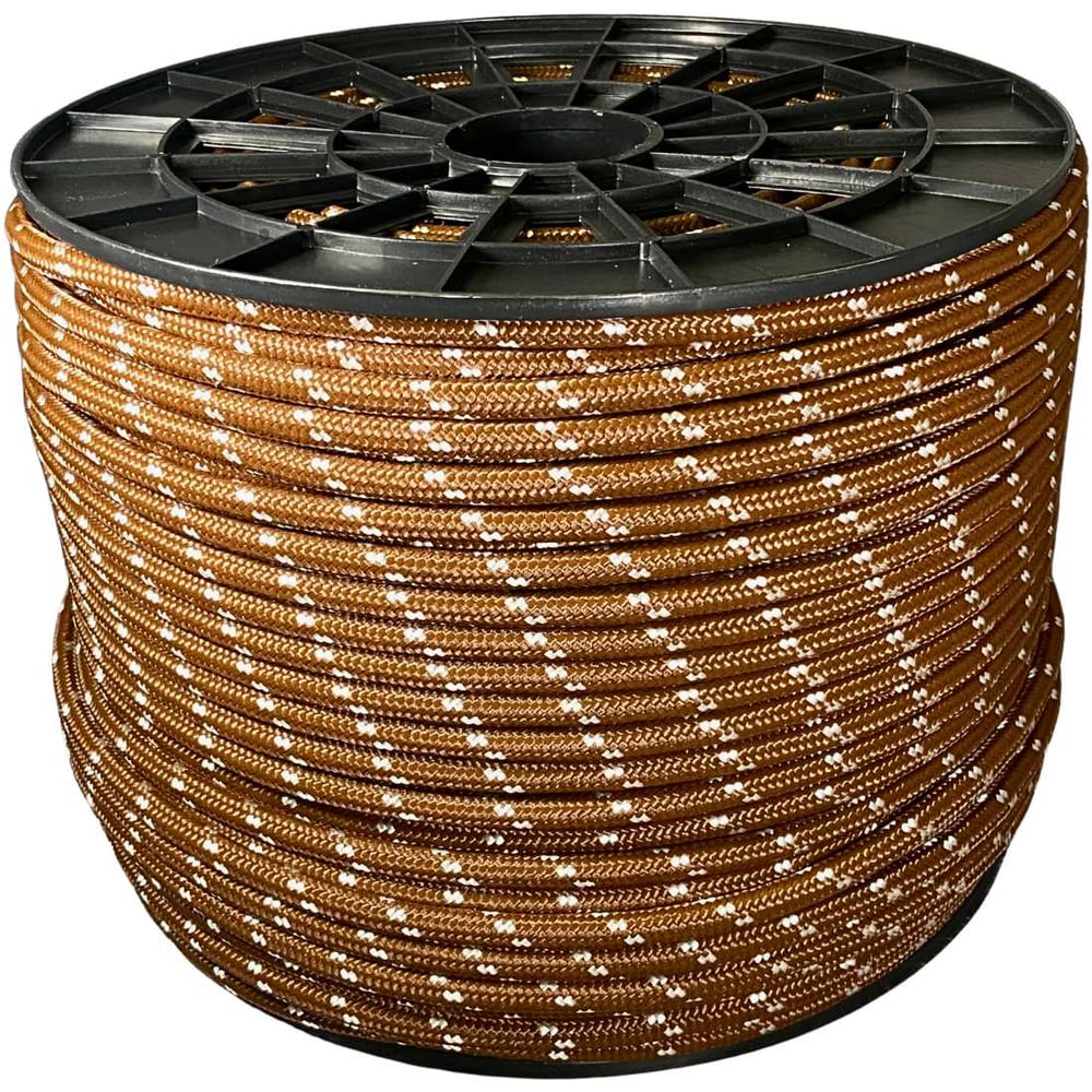 Изображение товара Шнур плетеный полипропиленовый ООО Оптхозторг 10 мм 200 м, коричневый 1103200