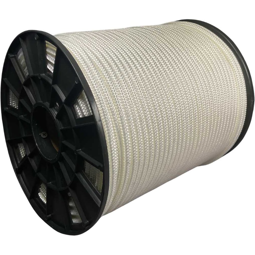 Изображение товара Шнур плетеный полиамидный ООО Оптхозторг 8 мм 300 м, белый 2082300