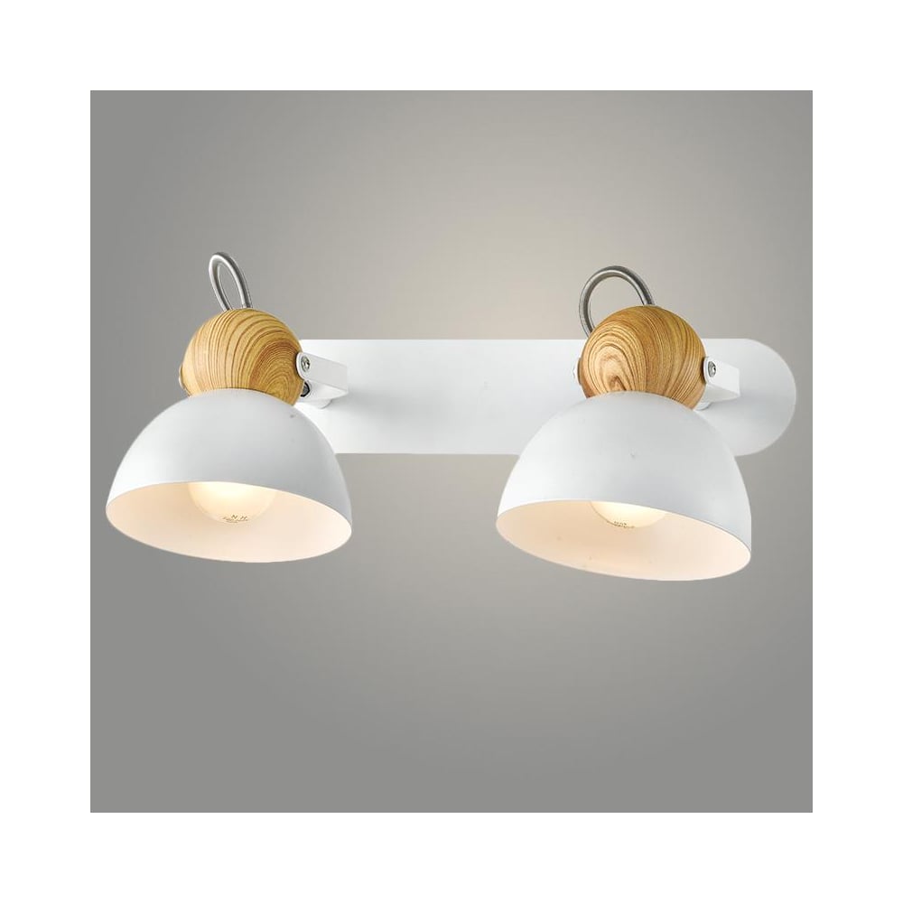 Изображение товара Спот Светиль 23390/2 WH+WOOD белый+дерево 2x40W E14 h135, 24 988386369