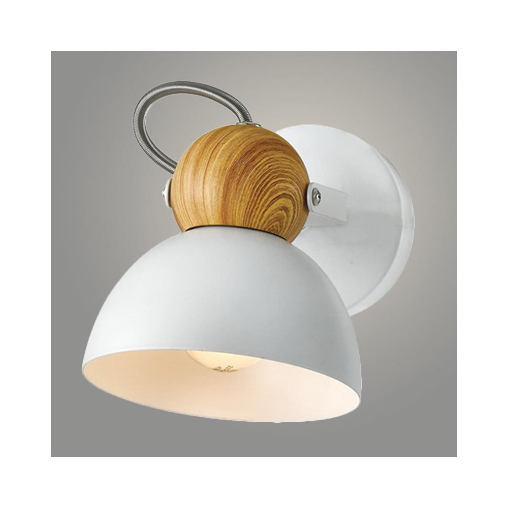 Изображение товара Спот Светиль 23390/1 WH+WOOD белый+дерево 1x40W E27 h135, 24 988386310
