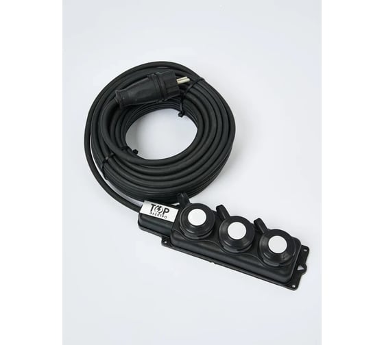 Изображение товара Удлинитель силовой ТОРЭЛЕКТРО серии ВОЛЬТПРОМ КГтп ХЛ 3х2,5 на колодке 3 гнезда 20м (с/з) IP44. ВП463