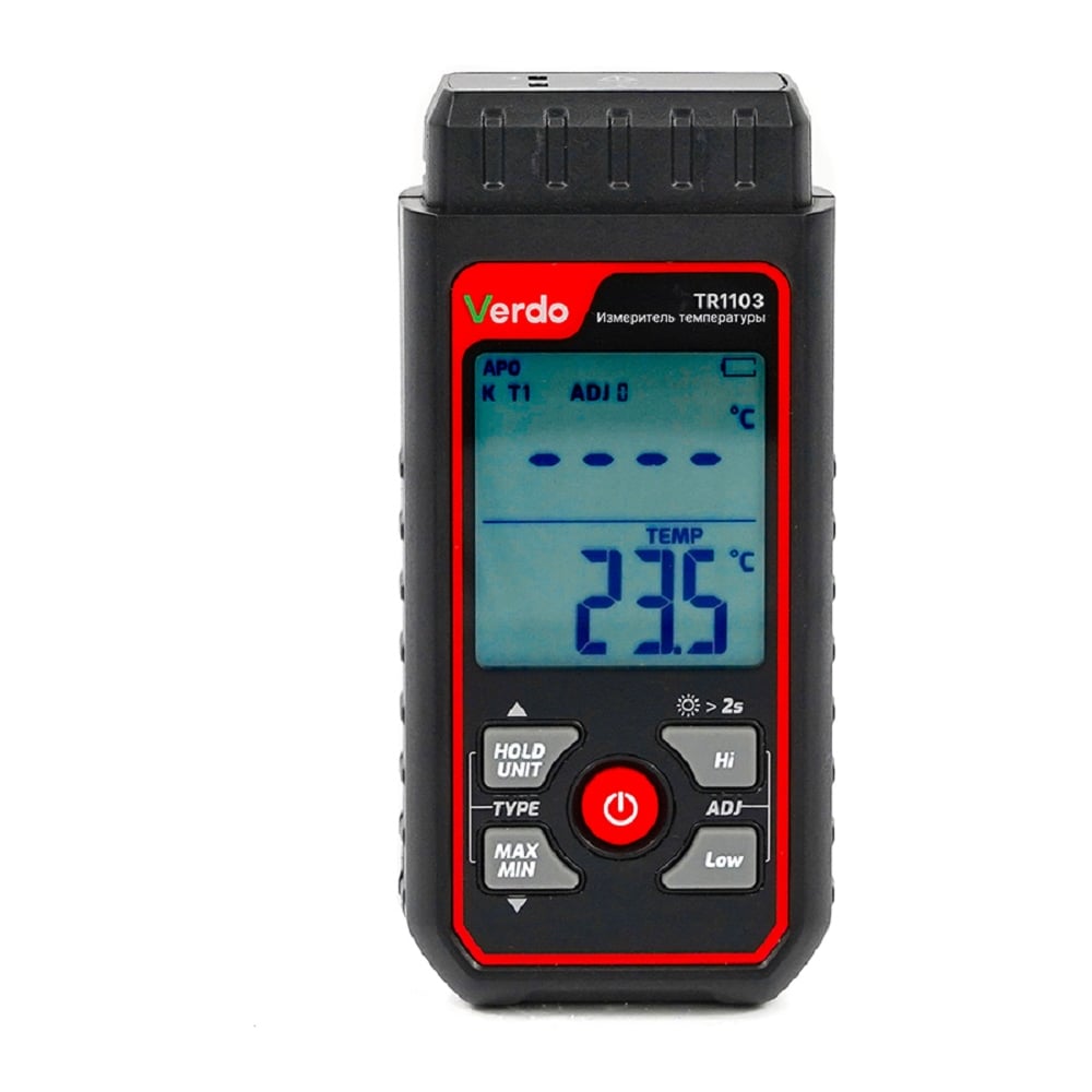 Изображение товара Измеритель температуры с выносным зондом Verdo TR1103 K/J-типа, 1 канал с поверкой TR111030-СП