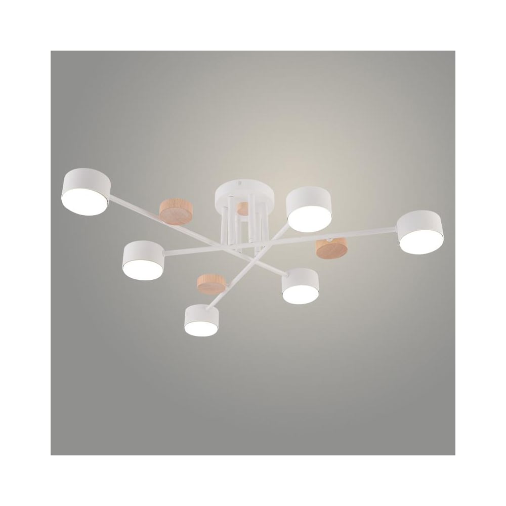 Изображение товара Люстра РОСТОК XI1006/6 WT+WOOD Белый/дерево 6xGX53 Изображение товара Люстра РОСТОК XI1006/6 WT+WOOD Белый/дерево 6xGX53