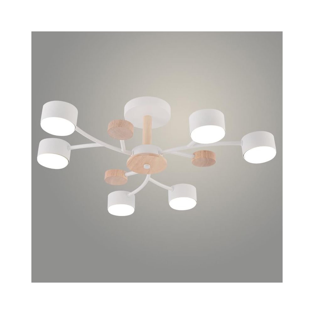 Изображение товара Люстра РОСТОК XI1002/6 WT+WOOD Белый/дерево — 6x15W GX53, модерн Изображение товара Люстра РОСТОК XI1002/6 WT+WOOD Белый/дерево — 6x15W GX53, модерн