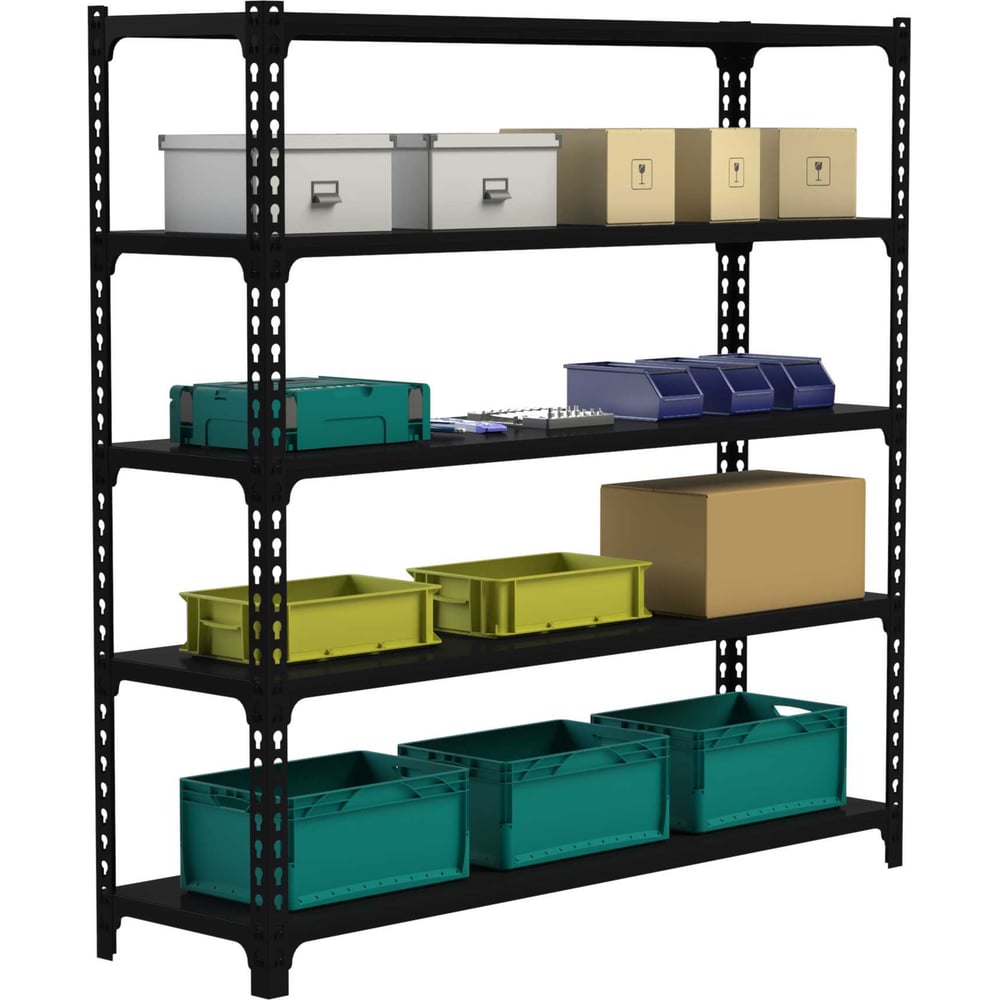 Изображение товара Стеллаж Металекс MID 2000х1800х600 5 полок черный