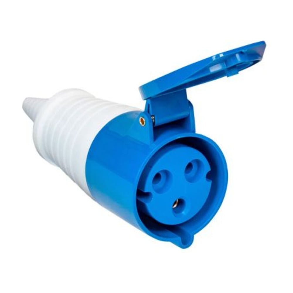 Изображение товара Розетка силовая ЕТР 213 2Р+РЕ 16А 220В IP44 67612