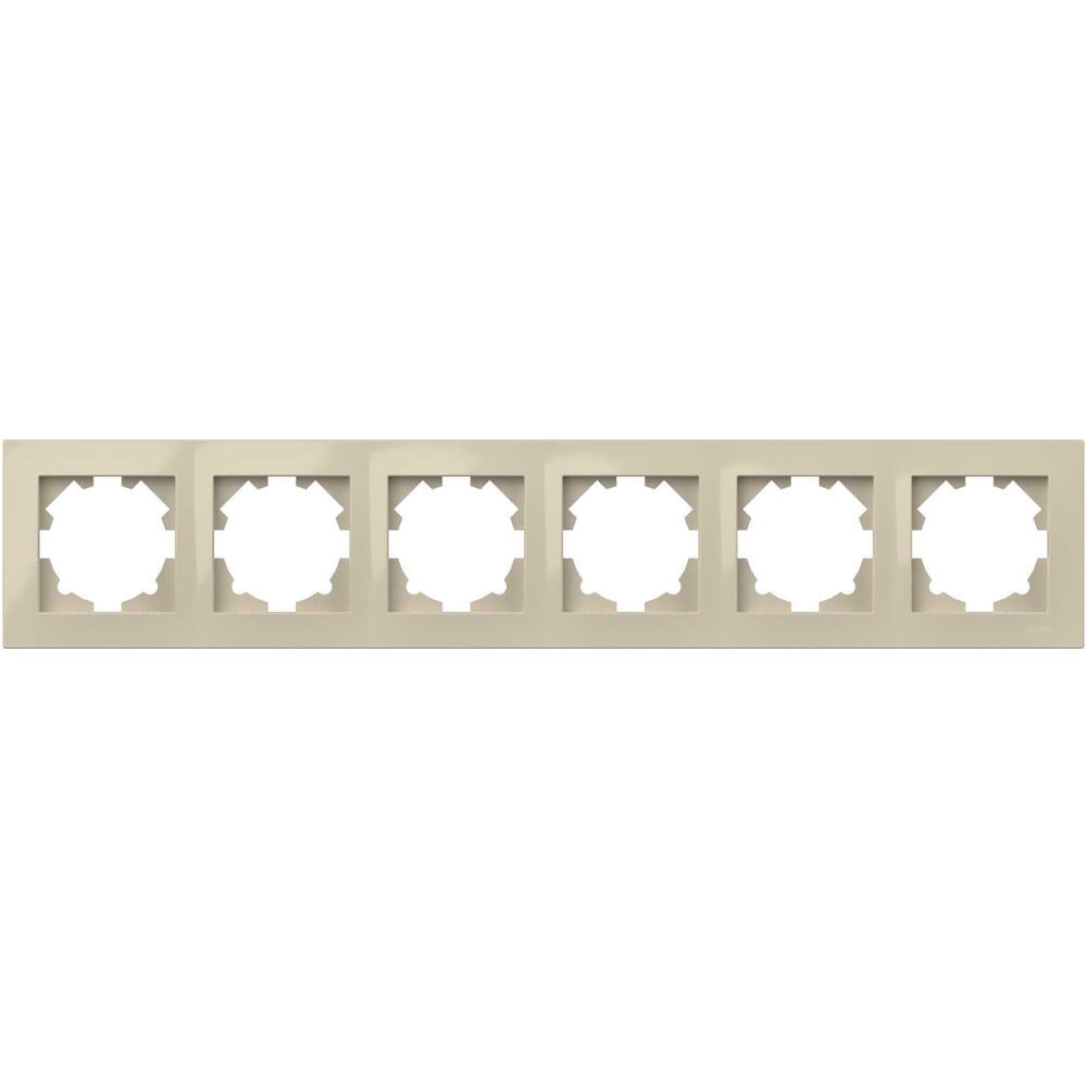 Изображение товара Рамка 6-я ELBI Vega кремовый 510-010300-252