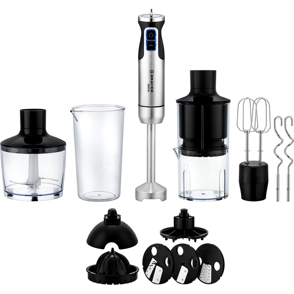 Изображение товара Блендер BRAYER 1270BR 1500Вт 8 насадок