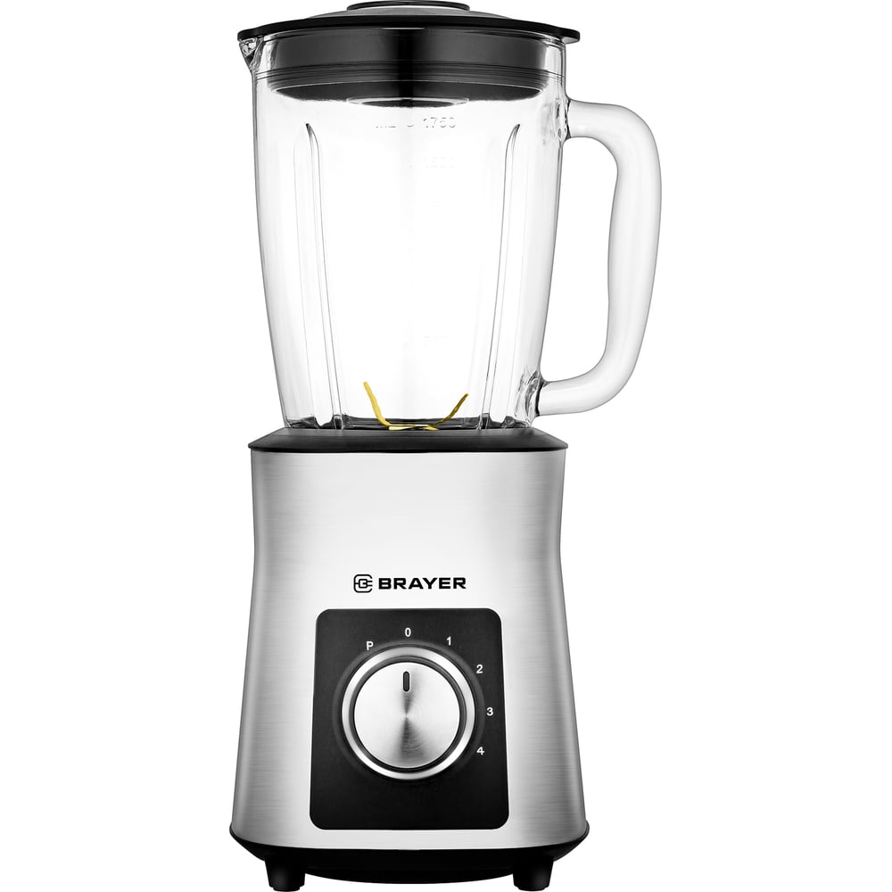Изображение товара Блендер настольный BRAYER 1208BR 1600 Вт, стекл., 1,75 л, 6 нож. титан., импульс, колка льда BR1208