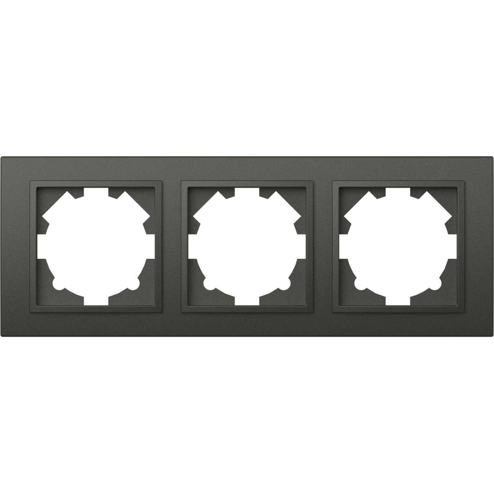 Изображение товара Рамка ELBI Zena 500-011100-227 дымчатый 3 поста