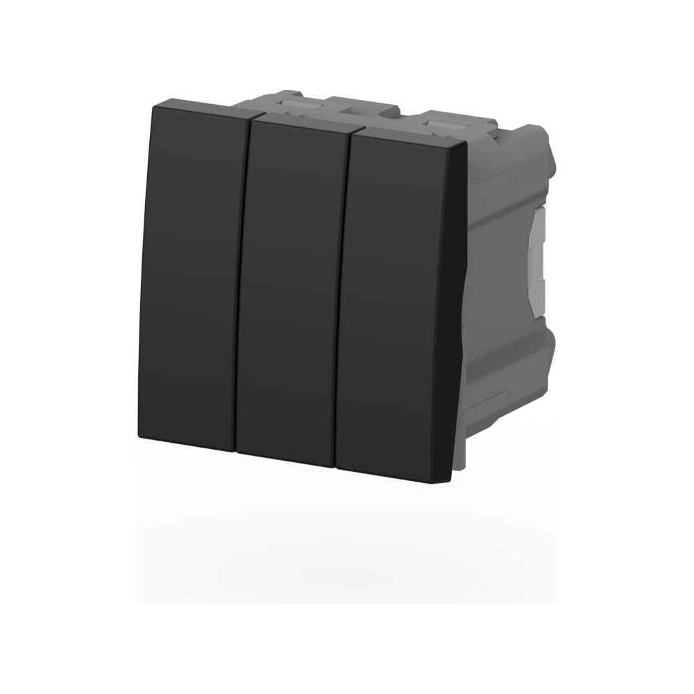 Изображение товара Выключатель 3х клавишный ELBI Moda Vox Vantablack, M+K 611-044832-254