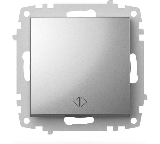Изображение товара Выключатель перекресный ELBI Zena Vega серый металлик M+K 609-011000-214